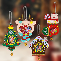 Christmas Non-Woven DIY Craft Kit Wobbly Hanging Ornament Kids Gift Fun Activity Holiday Decoration