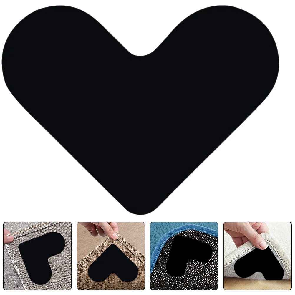

20 Pcs Heart-shaped Carpet Mat Non-slip Back Pads Grippers for Tapes Pu Adhesive Strips Stickers