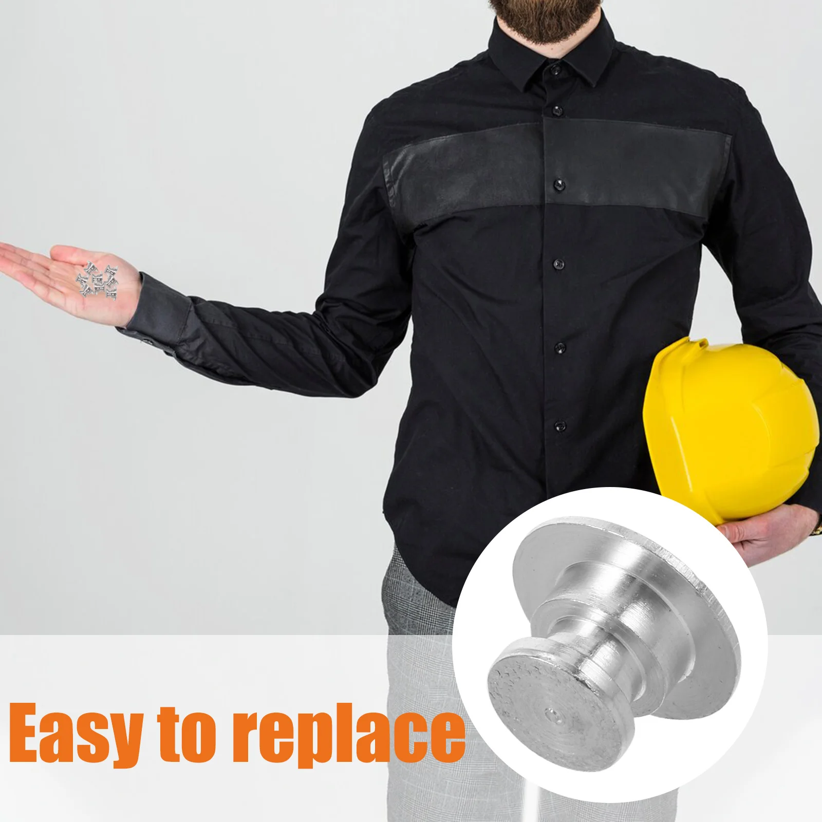 

8Pcs Safety Hat Buckles Replacement Hard Hat Liner Accessories Iron Studs Durable Construction Parts Visor Screws