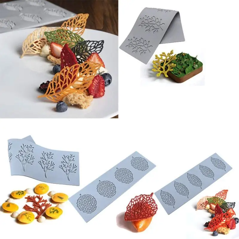 DIY Baking Silicone Mold Hollow out Butterfly Honeycomb Sugar Lace Pad Deer Antler Chocolate Mold Thin Crisp Cake Tool