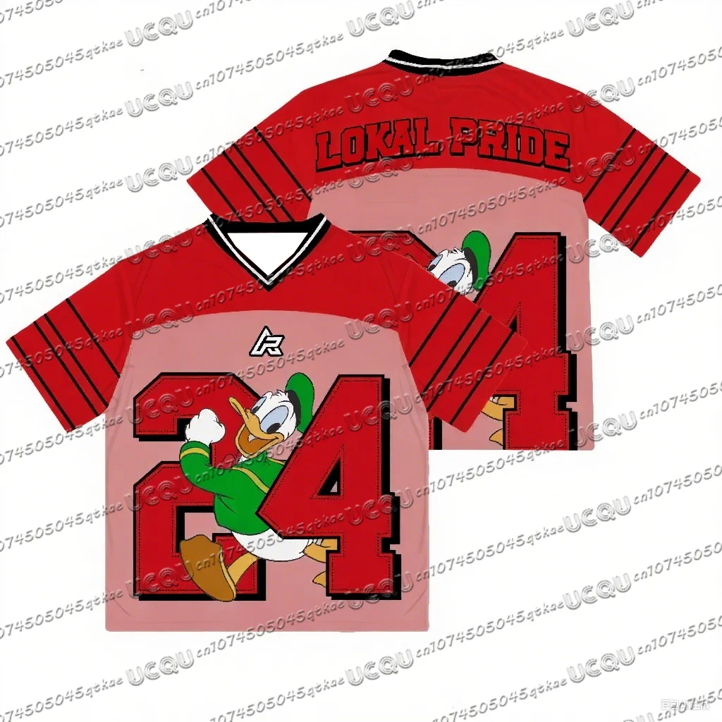 

Женская, мужская, повседневная спортивная футболка с 3D принтом «Дональд Дак» для мальчиков, футболка с круглым вырезом для девочек, спортивная футболка для взрослых и детей на открытом воздухе