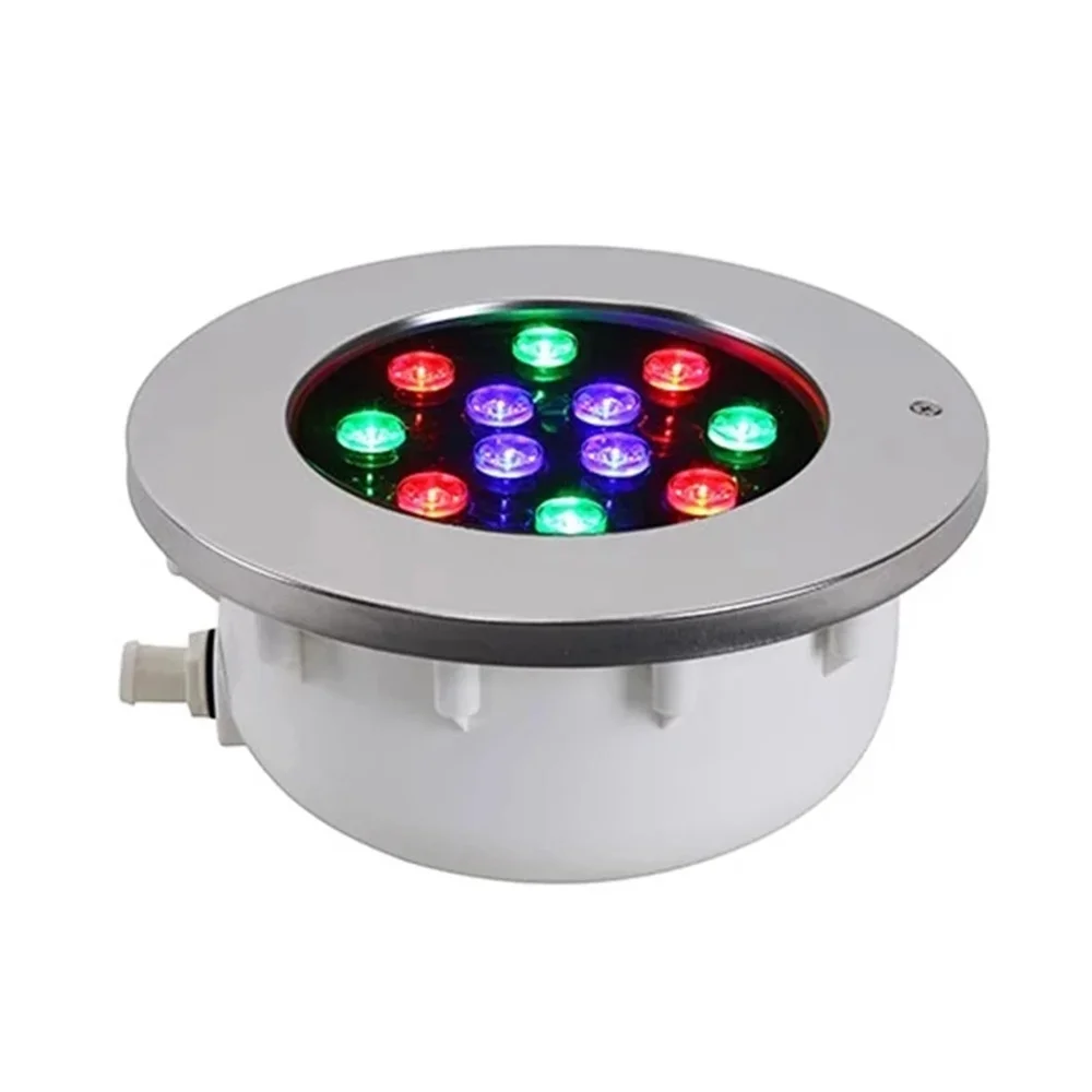 12W RGB LED Underwater Light Recessed Stainless Steel 6W 9W 12V Waterproof IP68 Fountain Lamp for Pool Marine Aquarium Lighting