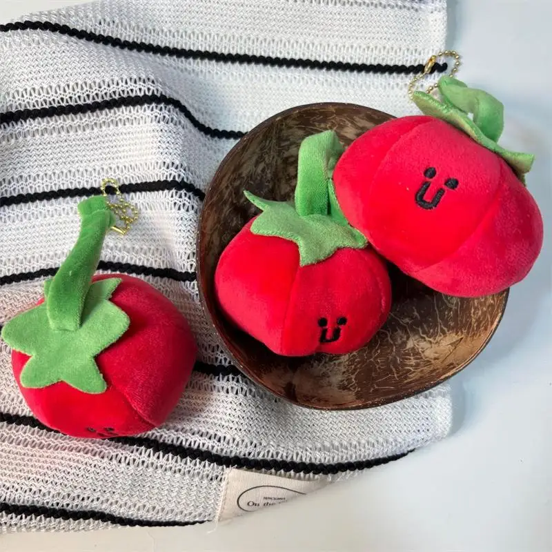 

1/2 шт. милый забавный плюшевый брелок-подвеска в виде томата, украшение для сумки, подарок на день рождения, подарок для пары, декор