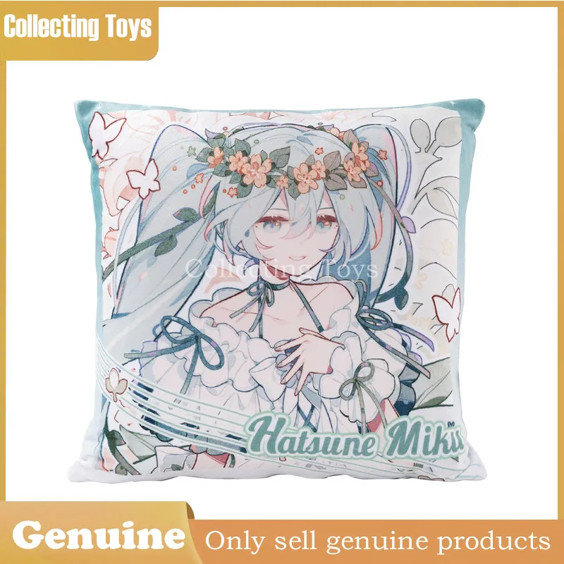 genuine-bandai-hatsune-mikufloral-theme-decorative-cushion-series-toy-anime-figure-cute-collectible-doll-throw-pillow-dolls-toys
