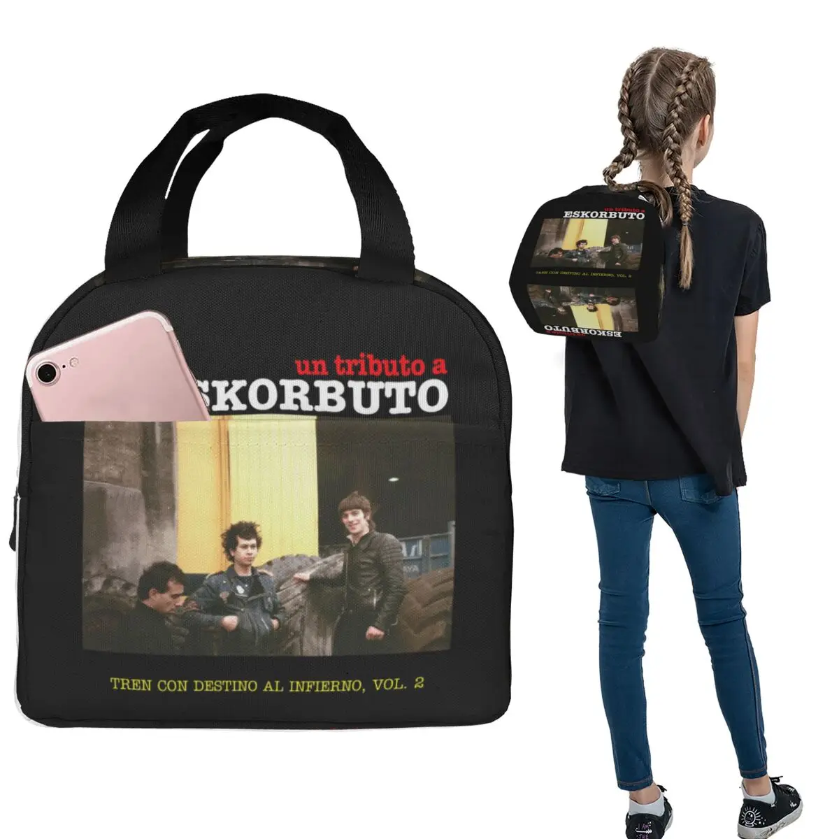 

Сумки для обеда Eskorbuto Band, изолированная коробка для бенто, портативная сумка для обеда, герметичные сумки для пикника для женщин и детей, путешествия