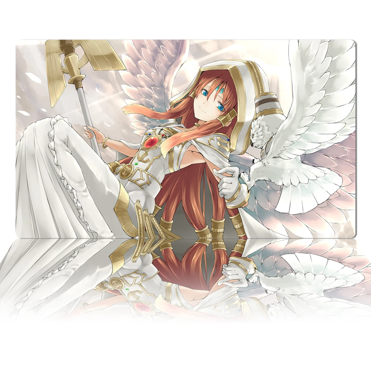 

YuGiOh Minerva, The Exalted Lightsworn Mat TCG CCG Коллекционный коврик для карточных игр Аниме Коврик для мыши Резиновый настольный коврик Зон Бесплатная сумка 60x35 см