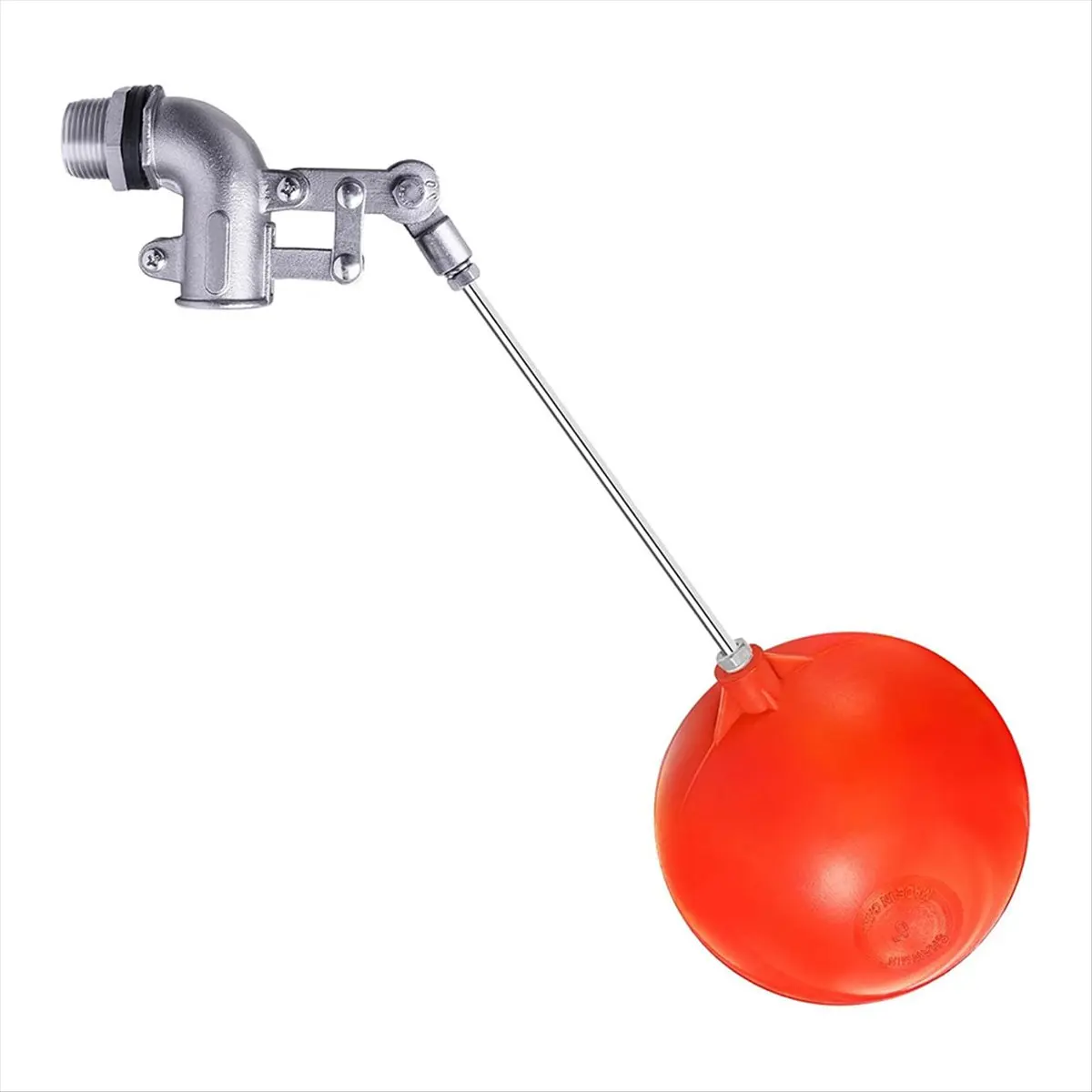 A95G 3/4 Inch Stainless Steel Float Valve for Water Tank, Heavy-Duty Design with Adjustable Angle Rod for Water Level Control