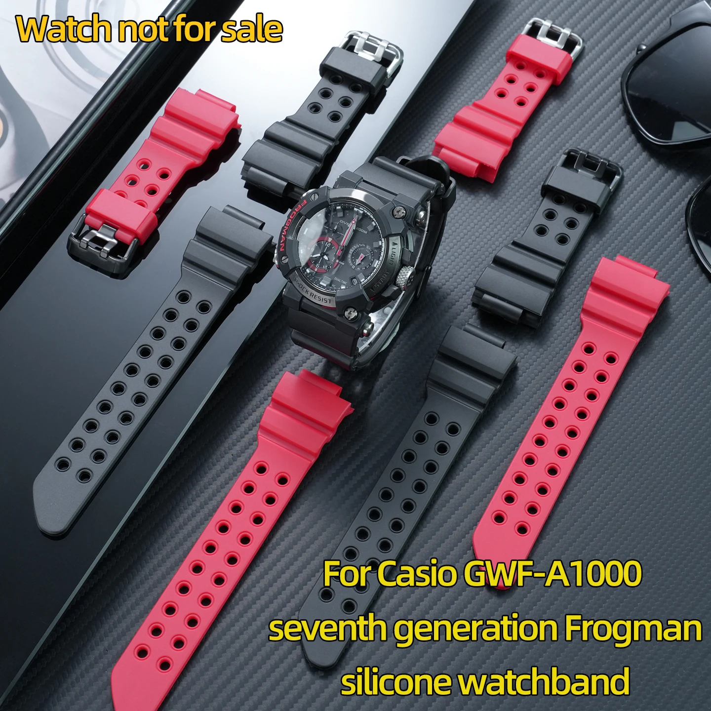 

Ремешок из полимерной смолы для часов Casio 5623 седьмого поколения Frogman GWF-A1000 для мужчин, водонепроницаемый силиконовый браслет для часов GWF-A1000.