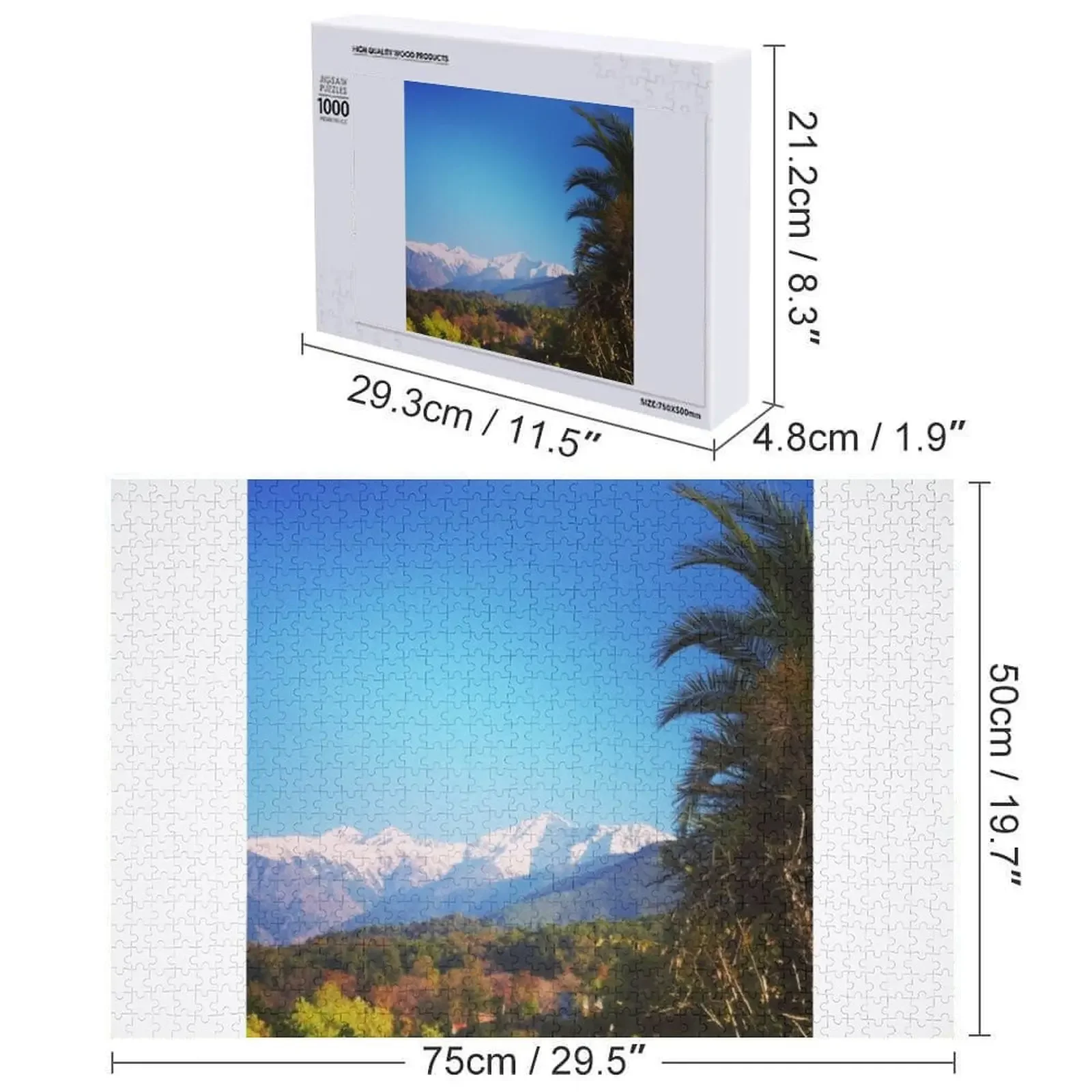 Пазл с гималайской пальмой, рождественские подарки, фото на заказ, деревянное имя, индивидуальное изображение, головоломка