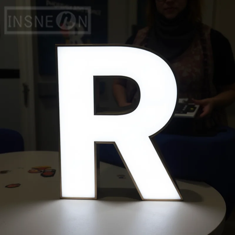 Custom 3D Metal LED Frontlit Letters Sign For Outdoor Business Storefront Waterproof Illuminated Light Up Advertising Signage