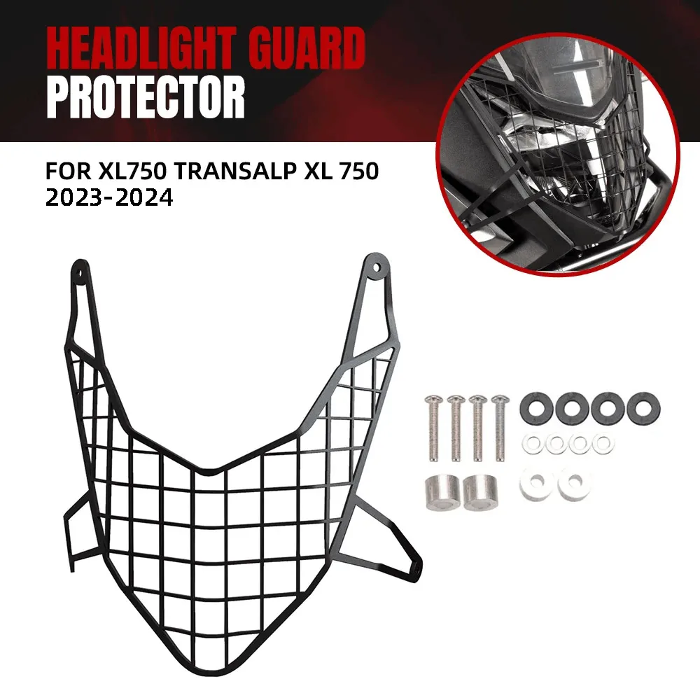 

Motorcycle Aluminum Headlight Guard Fairing Grill Cover Headlight Protector Protection FOR HONDA XL750 TRANSALP XL 750 2023-2024