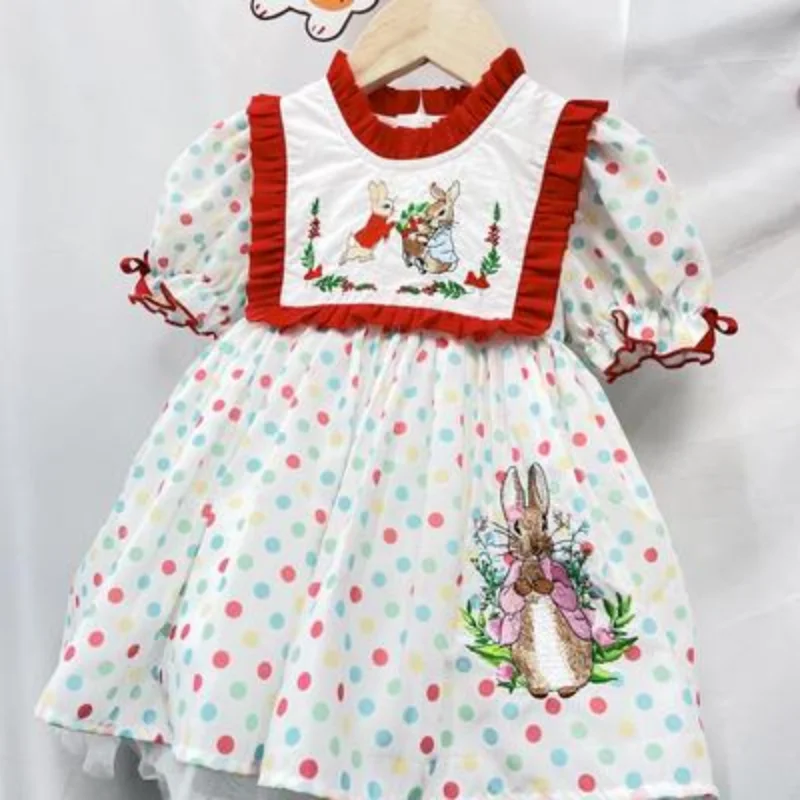 ins Turkey Kids Dress Party Dress for Kids Girl Flower Girl Dresses Eid Dress Birthday Party Fashion Sweet Girls Dress