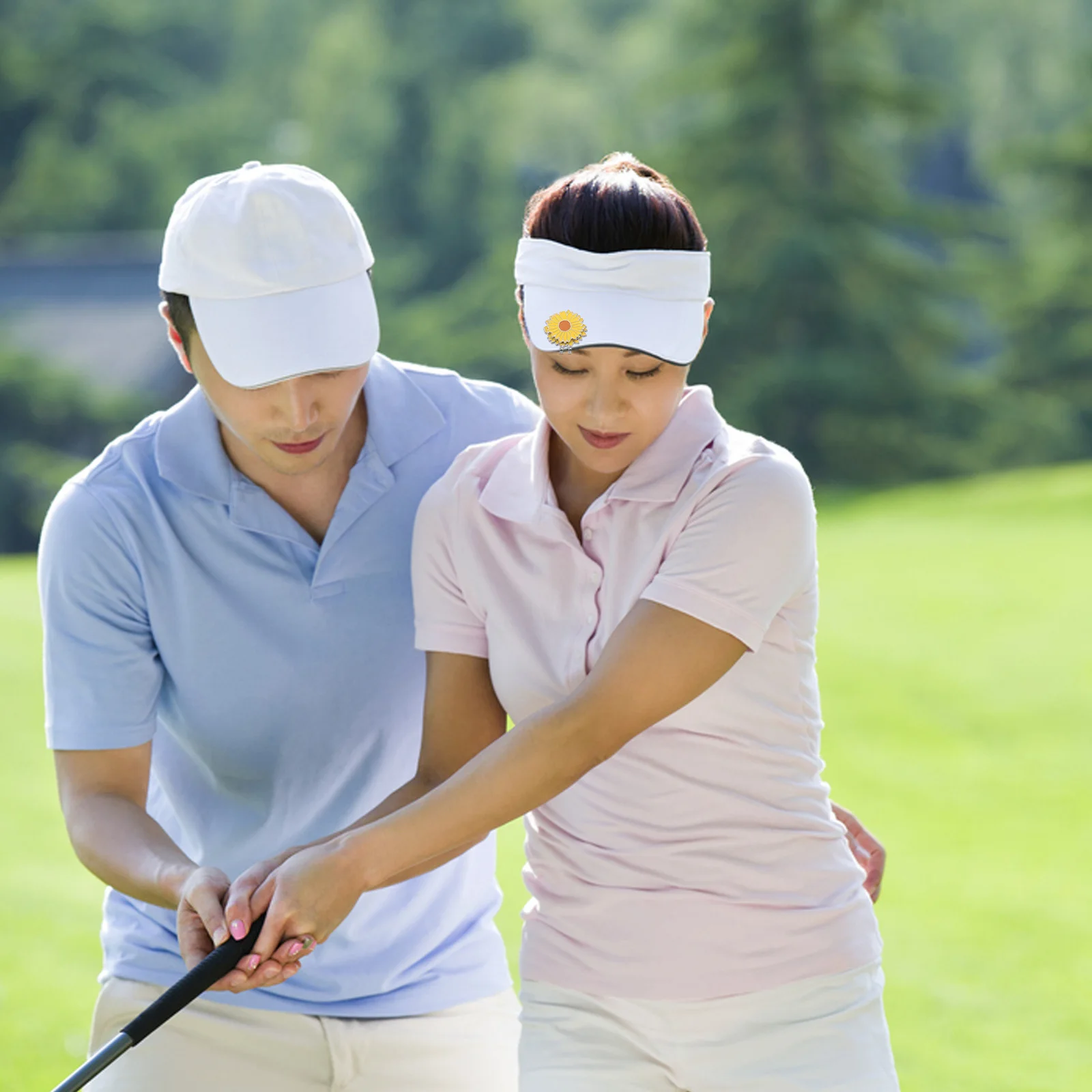 

Flower Ball Marker Golf Hat Clip Metal Holder for Caps Visors Golf Accessories Stylish Marker Hat Retainer Clip for Golfing