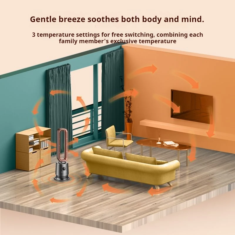 Grzejnik powietrza Zhigao Leaveless, energooszczędny grzejnik do całego domu, mały nawilżacz powietrza, grzejnik elektryczny dla niemowląt.