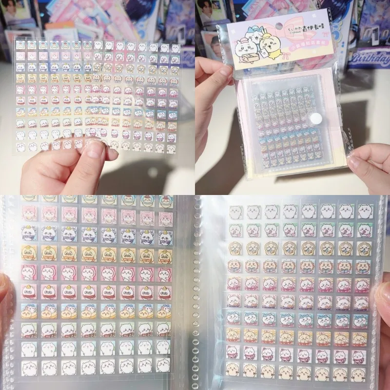 

800 Stickers Chiikawa Kawaii Cartoon Usagi Hachiware Surrounding Mini Card Book Two Piece Set Anime DIY Stickers Sweetness