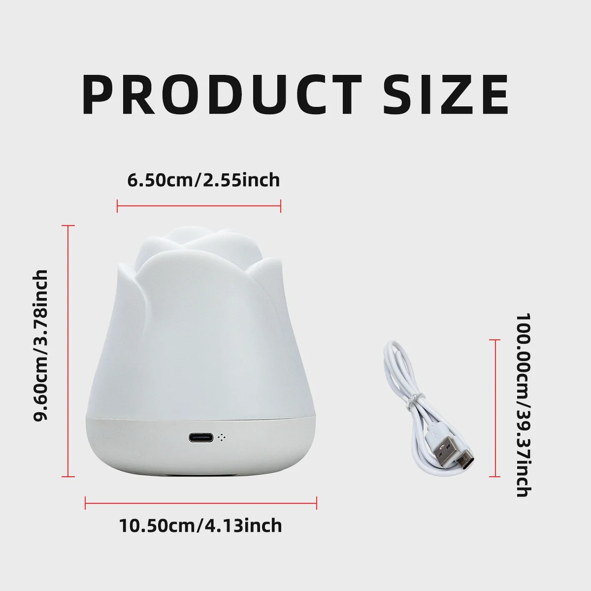 Rose Flower Shaped Touch Rechargeable USB 5V LED Night Light Warm White Comfortable LED Light For Bedroom Reading Table Lamp