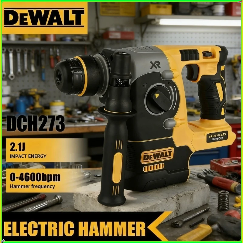 

Dewalt Brushless Cordless Rotary Impact Hammer Drill Cordless 2 Modes SDS Metal Concrete Breaker Jackhammer Power Tools