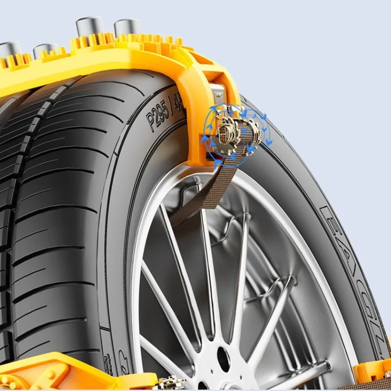 سلسلة إطارات السيارة العالمية المضادة للانزلاق لا حاجة لإطارات السيارات جاك سلاسل الثلج الخارجية ملحقات صيانة التنظيف في حالات الطوارئ