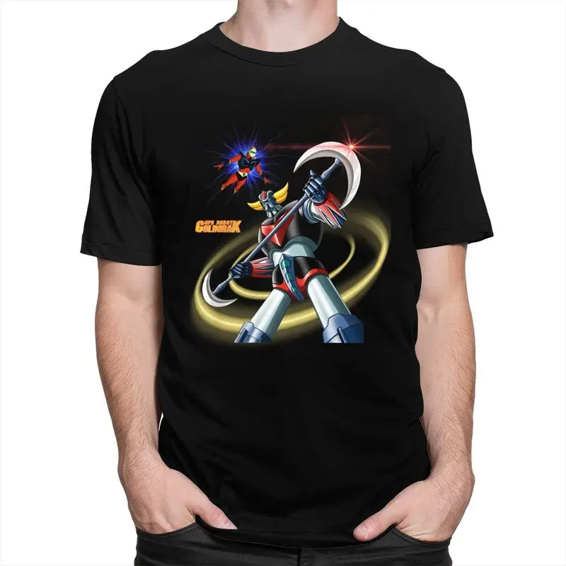 Custom Actarus Goldrake Tshirts for Men Short Sleeves Leisure T Shirt UFO Robot Goldorak T-shirt 100% Cotton Tees Gift Idea