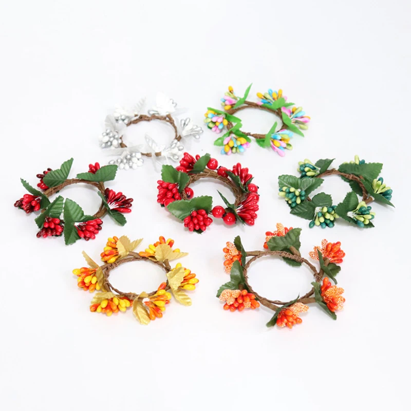 1PC 1/12 1/6 Dollhouse Miniature Christmas Garland Wreath Mini Xmas Wreath Model Doll House Decor Accessories