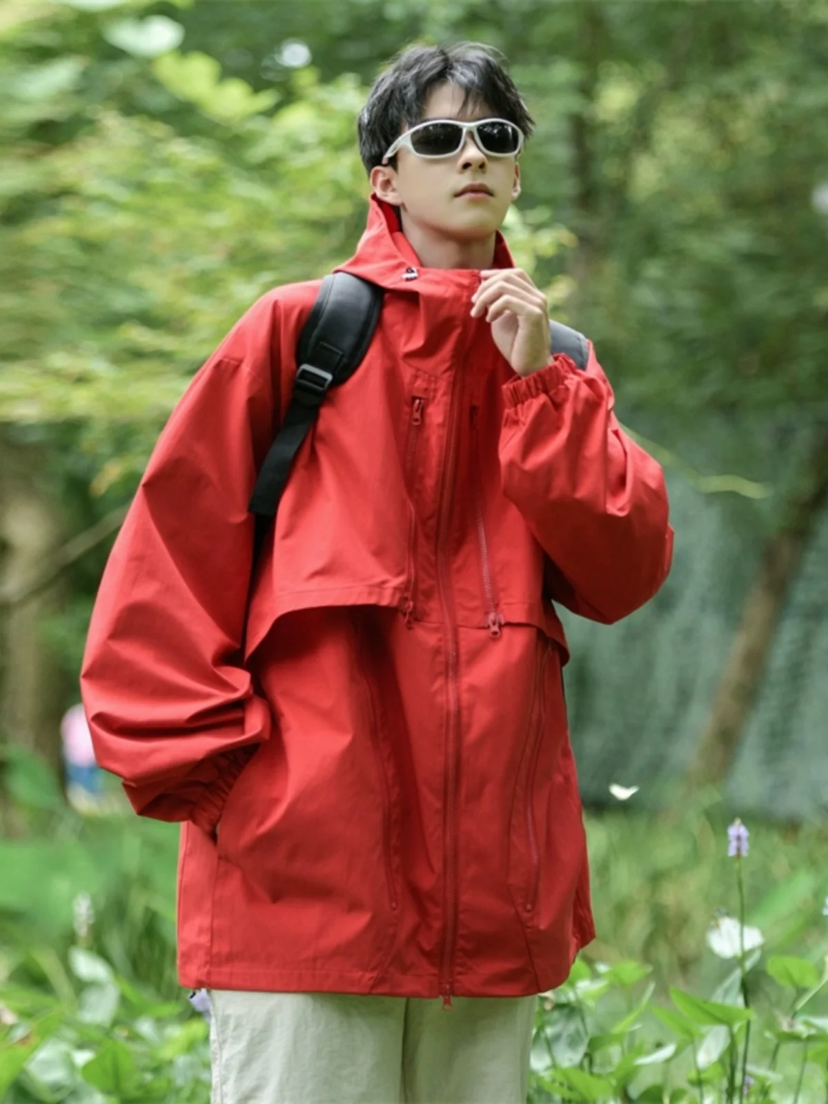 

Водонепроницаемая уличная куртка для альпинизма, весенне-осенняя верхняя одежда, модная брендовая серия Mountain, с капюшоном, на молнии