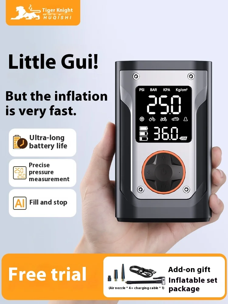 

Car air pump Car tire Dual-purpose air pump Electric pump Portable with tire pressure measurement Intelligent charging