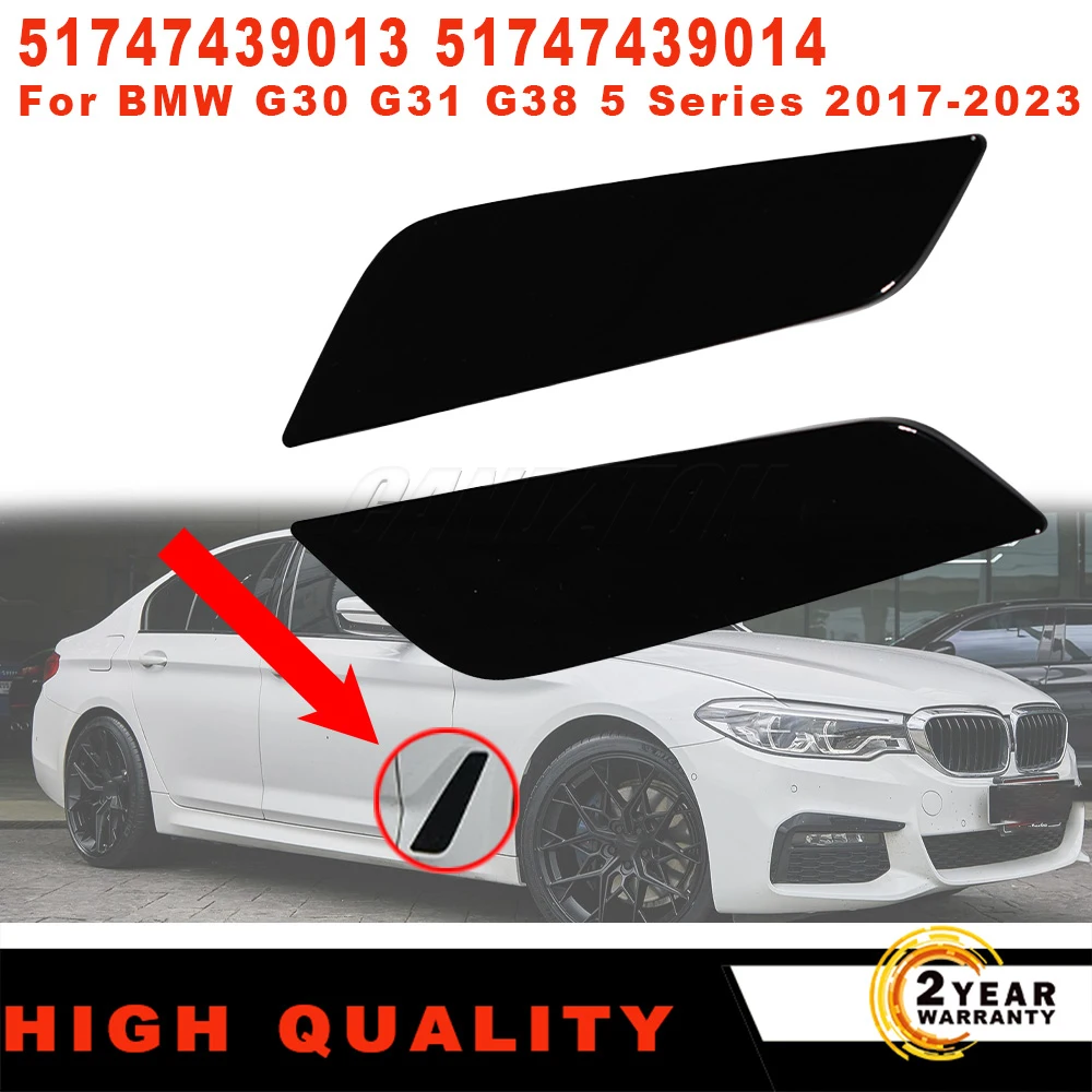 Neue vordere Seitenkotflügel-Lüftungsabdeckungen Schwarz/Carbon-Optik L+R 51747439013 51747439014 für BMW G30 G31 2017-2023 Autozubehör – Detail 1