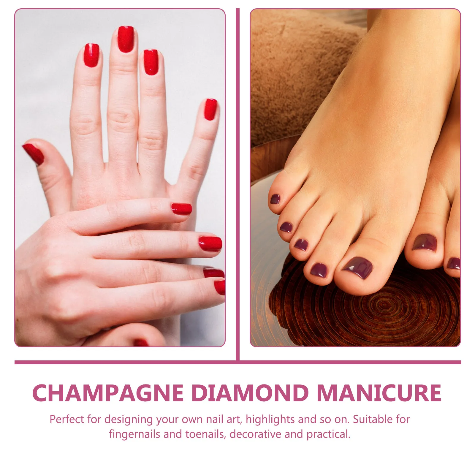 عبوتان من أحجار الراين المسطحة لتزيين الأظافر، إكسسوارات تزيين الأظافر بنفسك