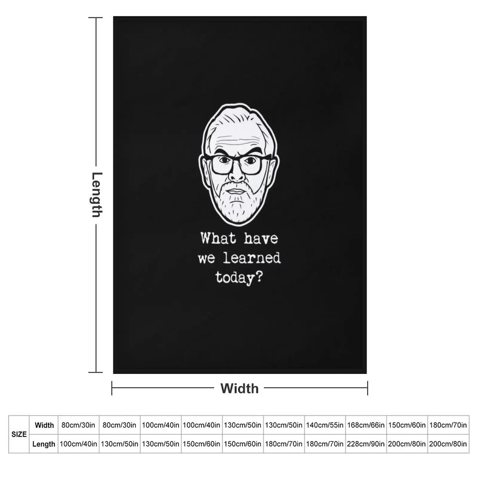 Taskmaster - What have we learned today - Greg Davies Classic T-Shirt Throw Blanket