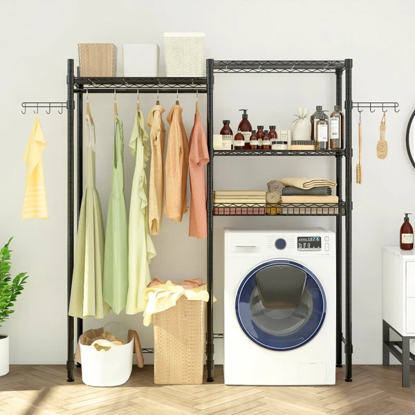 

The Washer And Dryer Storage Shelf Wire Heavy Duty Rack Laundry Room Drying Rack Bathroom Space Saving Rack Closet Organizer