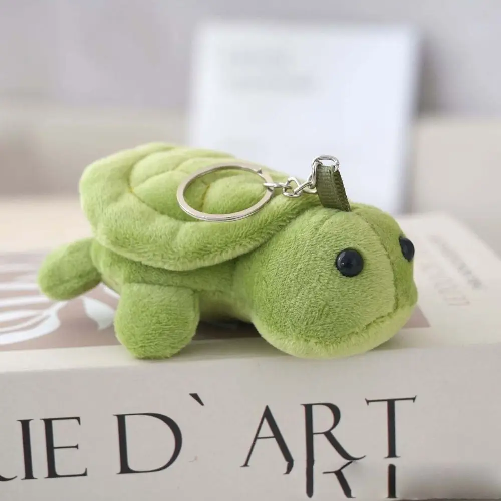 

Sweet PP Cotton Green Turtle Plush Keychain Animal Cartoon Plush Turtle Pendant Soft Cotton Green Doll Key Ring Birthday Gift