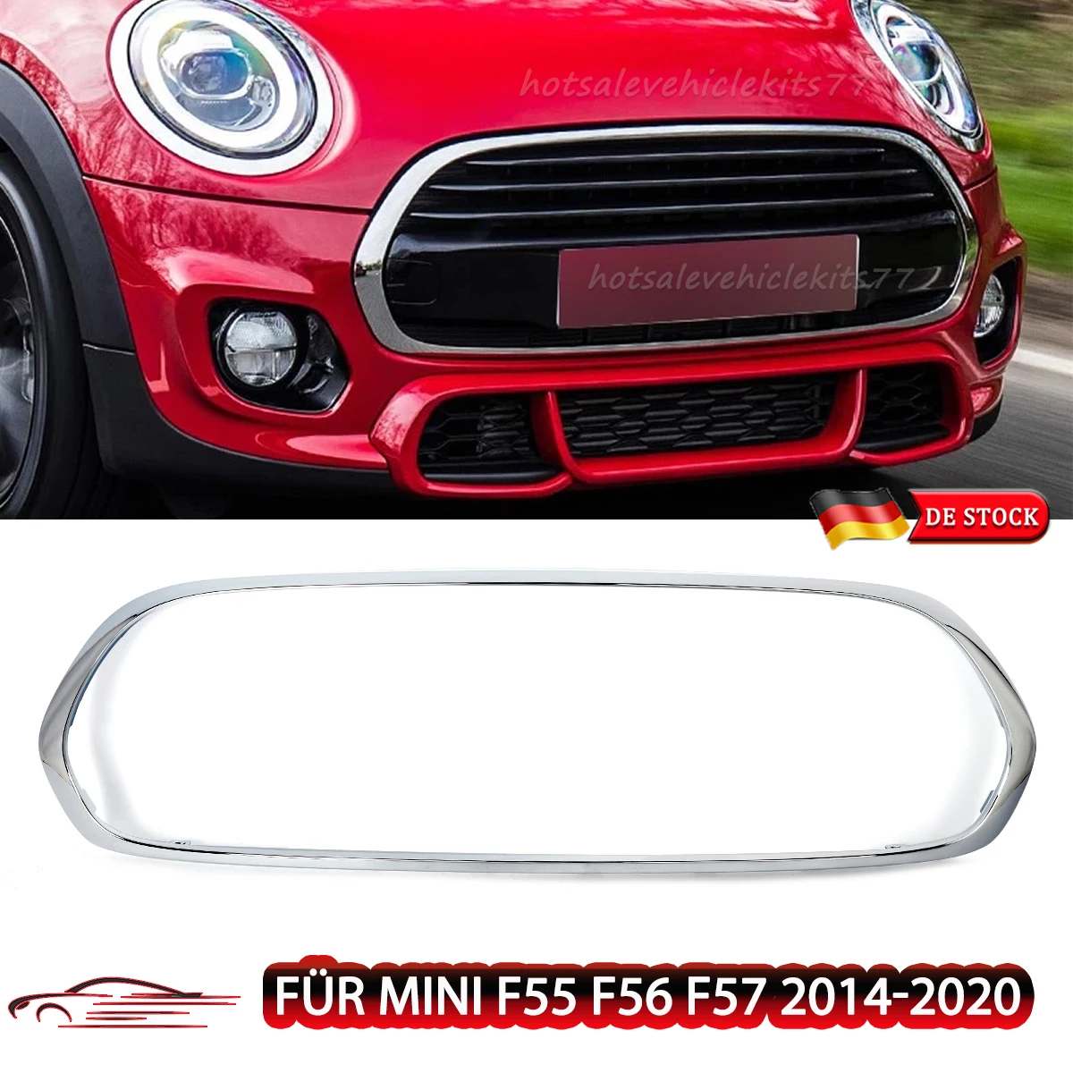 

Хромированная передняя решетка для Mini F55 F56 F57, рамка решетки переднего бампера 2014 2015 2016 2017 2018 2019 2020 2021, накладка на крышку