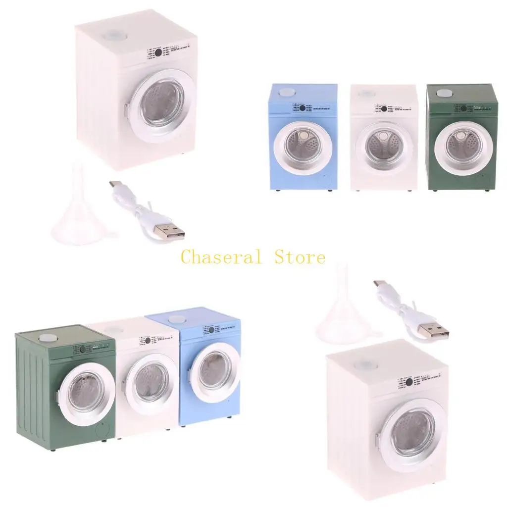E7CE Sturdy 1 12 Scale Dollhouses Laundry Room Accessory Realistic Miniature Washing Machine for Enthusiastic Collector
