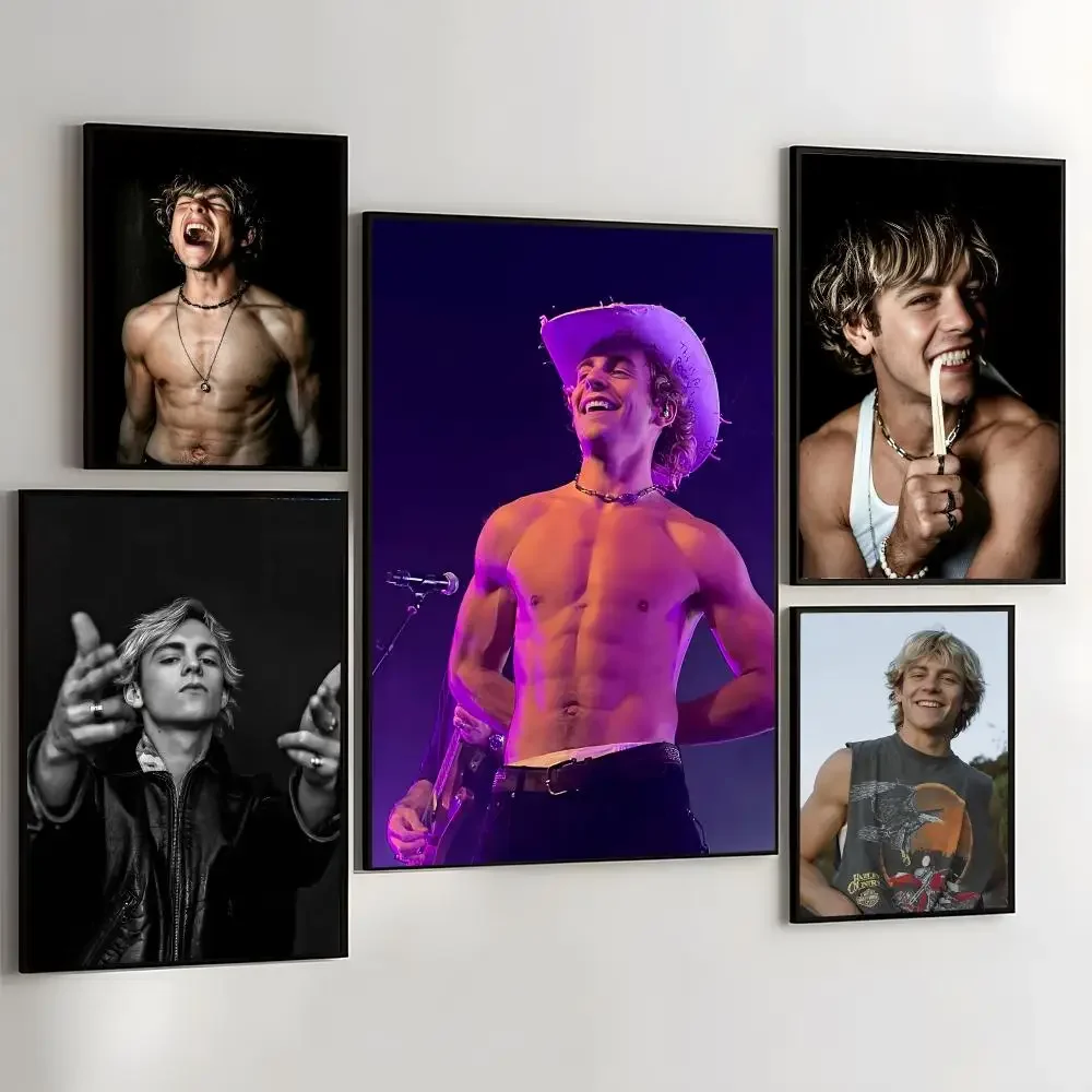 R-Ross Lynch Painting Calligraphy Self Adhesive Wall Art Waterproof Print For Bedroom Living Room Hallway Home Decor
