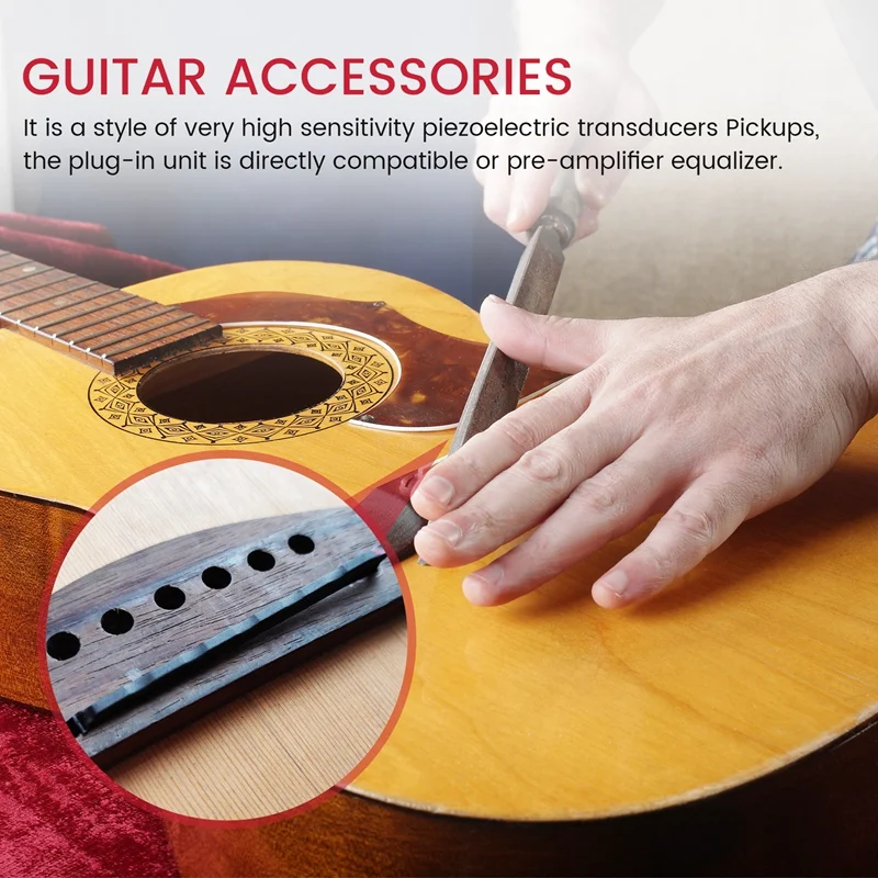 Acoustic Guitar Piezo Under-Saddle Pickup Replacement Transducer