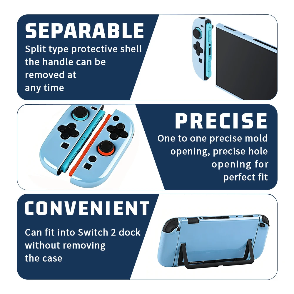 New Model Compatible with Switch 2, PC+TPU Material NS Gen 2 Protective Case