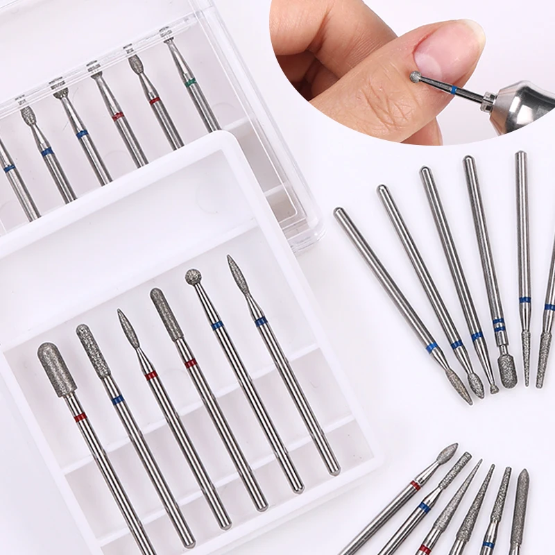 كربيد مسمار مثقاب مجموعات 6 ثقوب صندوق الأظافر مثقاب الخشب الماس مجموعة النمط الروسي قبل العلاج مجموعة تشذيب الأظافر التنغستن الصلب الصليب
