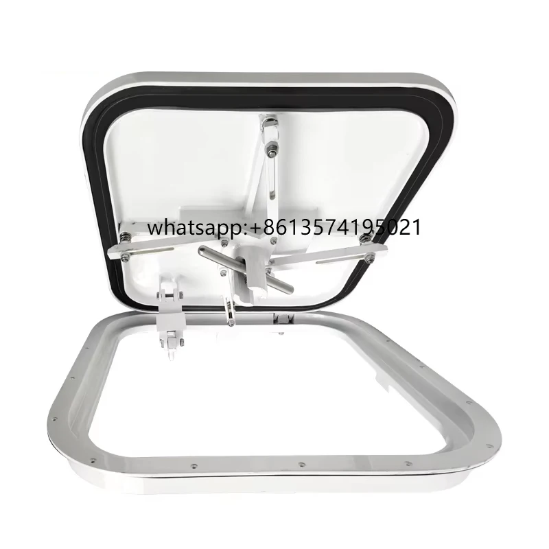

Genuine Marine Supplies Aluminum Watertight Escape Hatch Cover with Lift Handle Inspection Hatches for Boats
