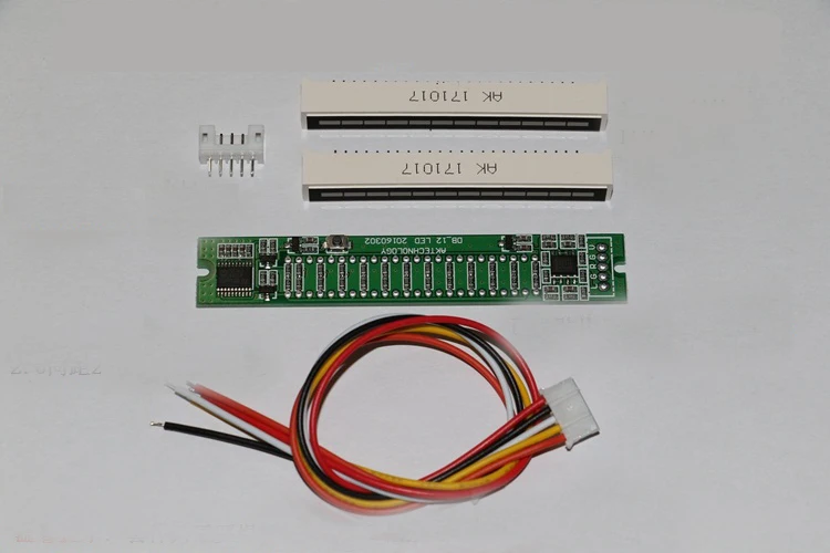 Mini Dual 12 Bit Indicator Sound level indicator Stereo Amplifier Board Adjustable Llight Speed Board 7-12V Mode DIY Kit