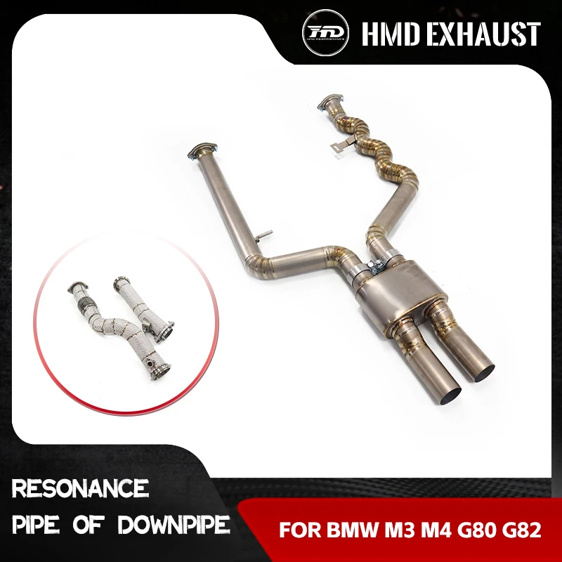 

HMD Performance SS304 Профессиональная водосточная труба для BMW M3 M4 G80 G82 TC4 Средняя труба Эксклюзивная настройка Выхлопные автомобильные детали