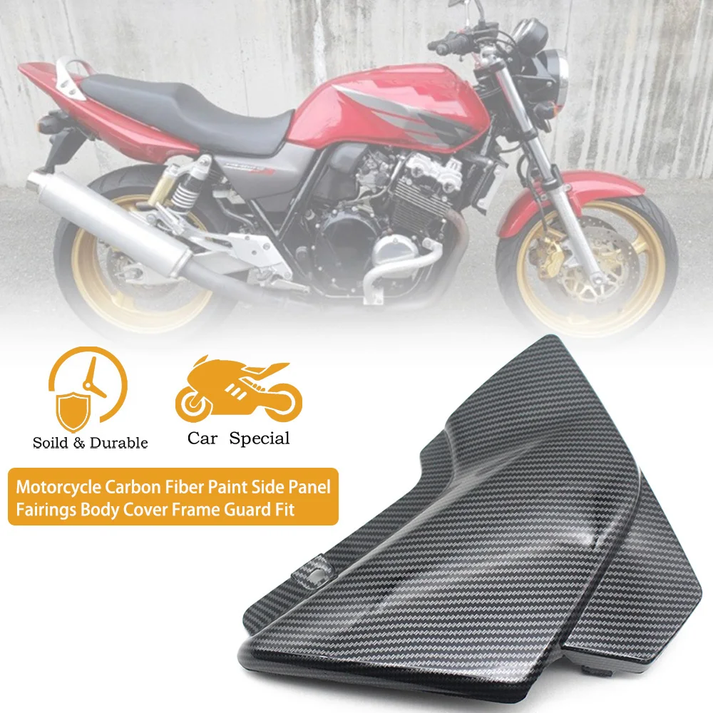 Carbon Fiber Pattern Side Cover Fairing Under Seat Body Battery Subframe for HONDA CB400 VTEC 3 2005 2007