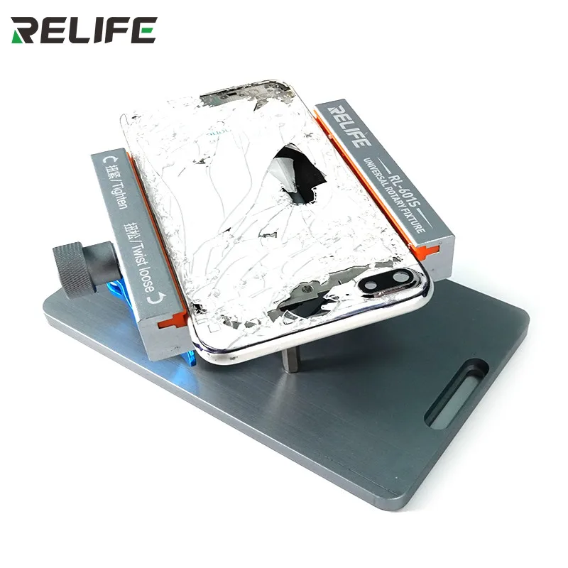 Herleven RL-601S Universele 360 ° Roterende Armatuur Voor Mobiele Telefoon Onderhoud Achterklep Glasverwijdering Demontage Klem