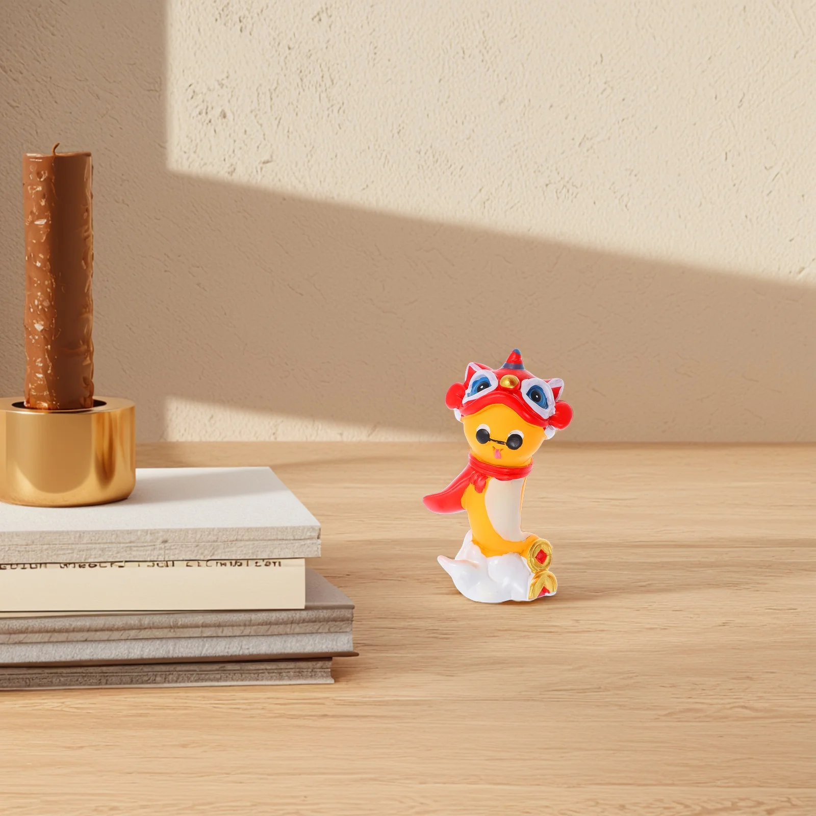 

Chinese Year of The Snake Lucky Ornament Cartoon Spring Festival Decoration Statue for Home Car Office Desk Decor Prosperity