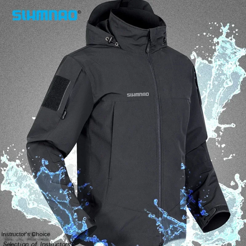 Windproof and Waterproof Fishing Suit Jacket, Men's Spring and Autumn Cycling Suit, Tactical Soft Shell, Assault Suit Jacket