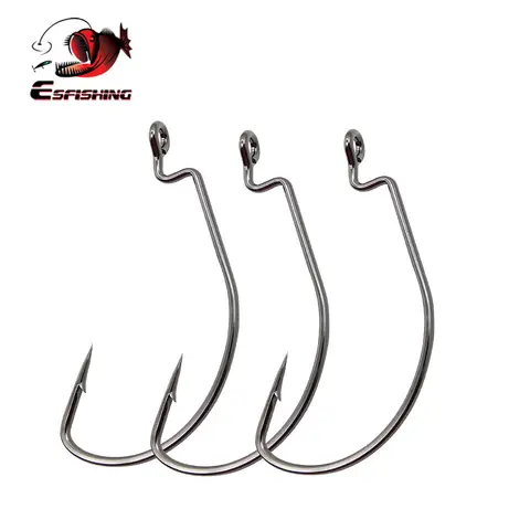 Offset Carbon Steel Fishing Hooks Big Bass esfishing