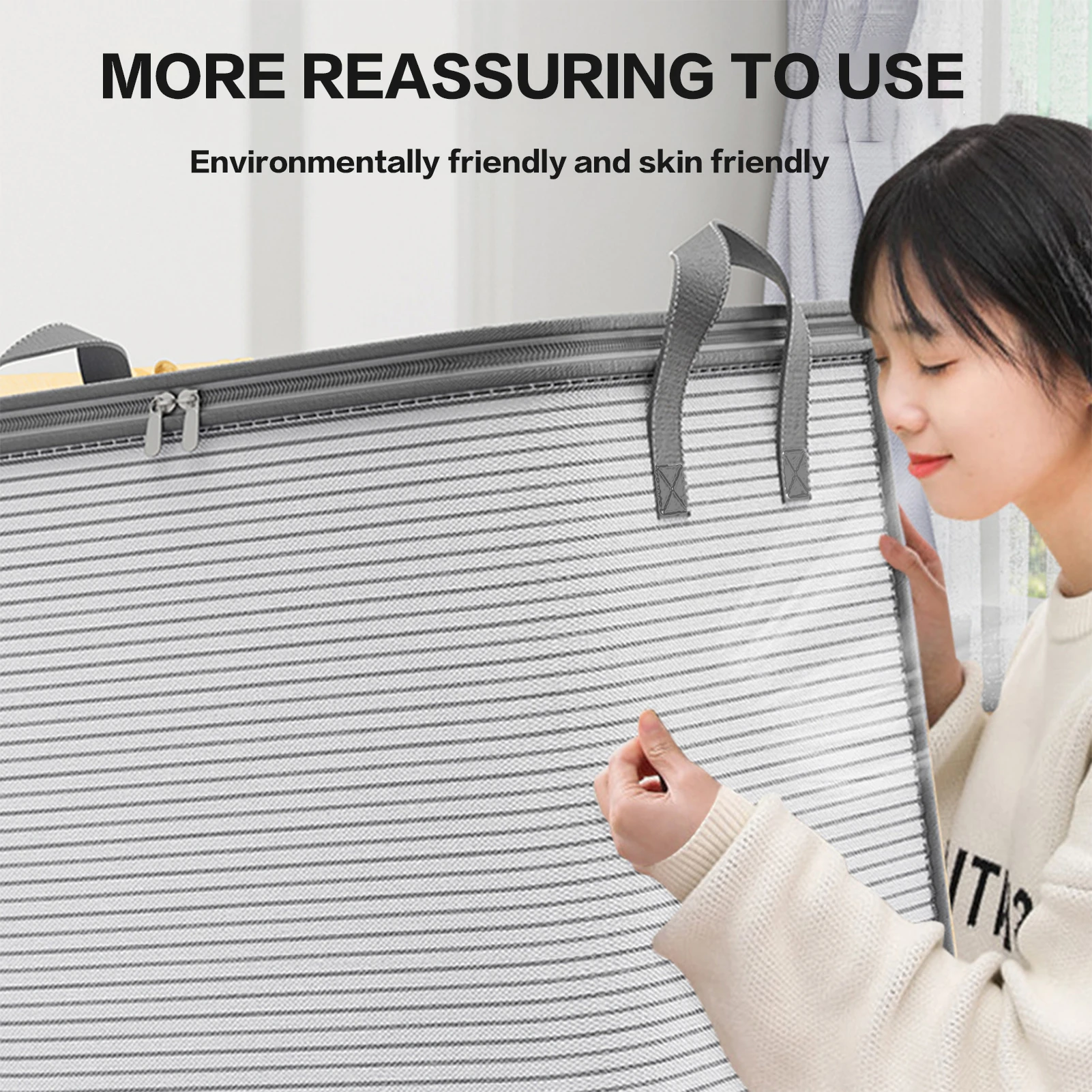 Quilt Storage Baskets for Clothes Blanket Portable Moving Boxes Large Capacity Organizing Bins Home Storage Solutions box