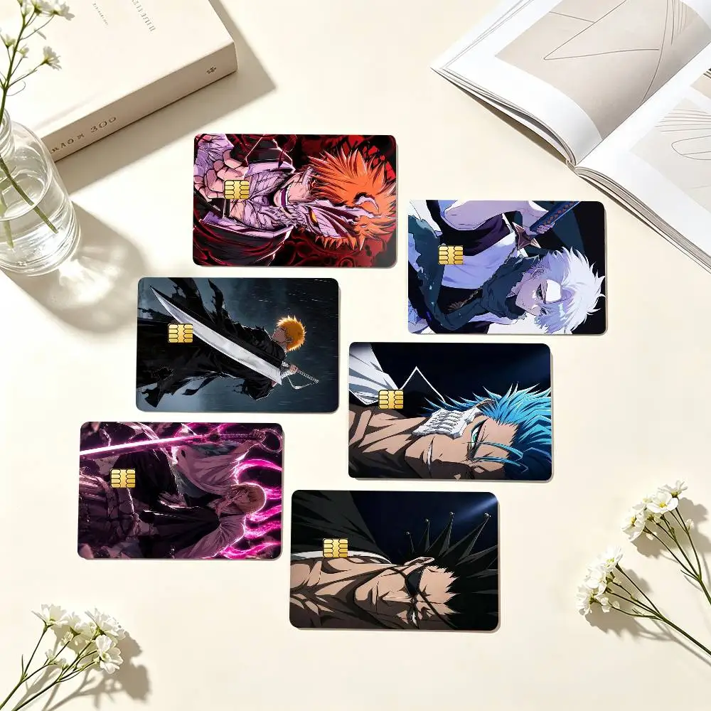 B-BLEACH Anime  Credit Card HD Stickers Game Card Decal Small Chip Waterproof Sticker Gift