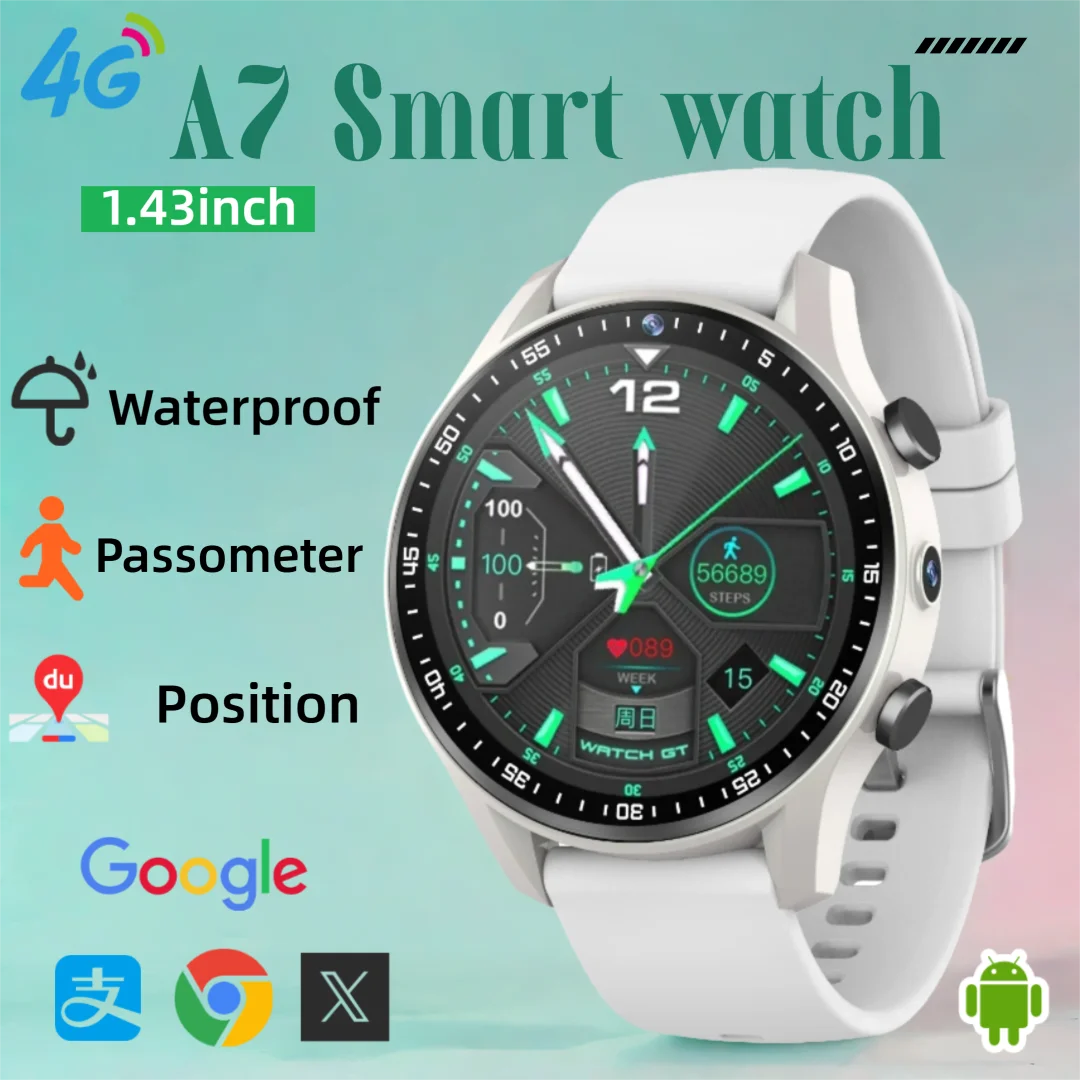 

4G Android двойная камера видеовызов SIM-карта умные часы 128 ГБ с Wi-Fi GPS водонепроницаемая функция Google Play Store