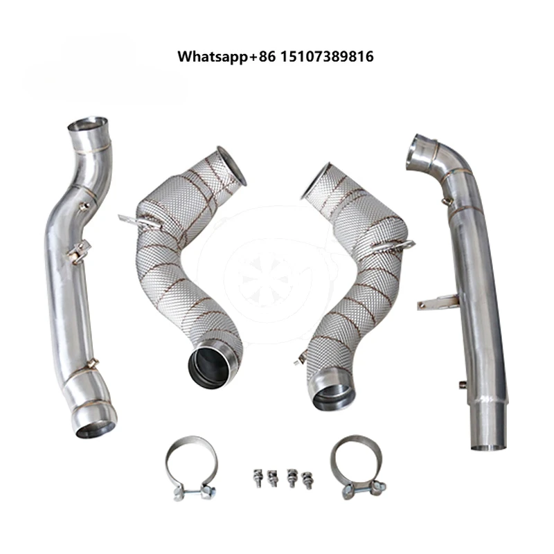 Exhaust Catted Downpipe for GT/GTC/GTS/GTR OPF 2015+ with Heat Shield