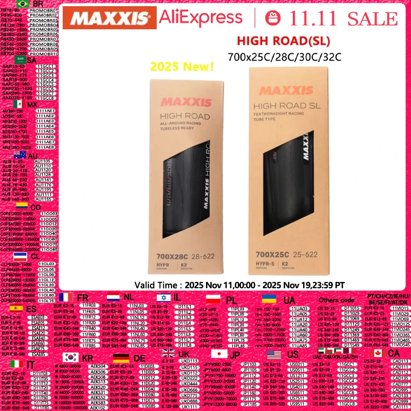 

MAXXIS New HIGH ROAD SL Road Bicycle Tires Ultra light Tubeless Racing Road Bicycle Tire 700x25C/28C/30C/32C All-Around Racing